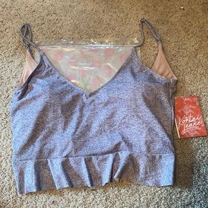 Kortni Jeane XL Scoop Back Top Heather Grey